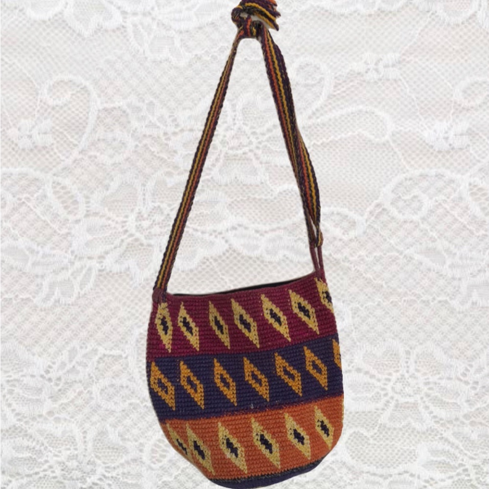 Vtg Woven Bucket Purse